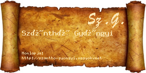 Szánthó Gyöngyi névjegykártya