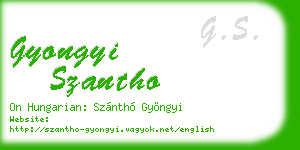 gyongyi szantho business card
