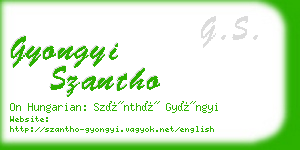 gyongyi szantho business card